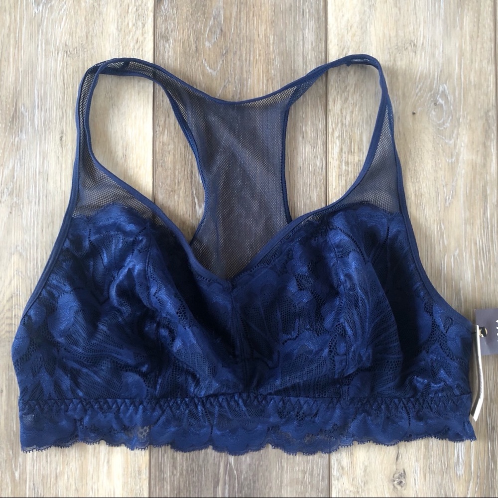 NWT Ava Viv Navy Lace Bra Bralette